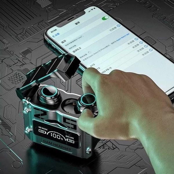 Бездротові навушники M25, Bluetooth 5.3, механічні армовані подвійного режиму ігрові 388481 фото