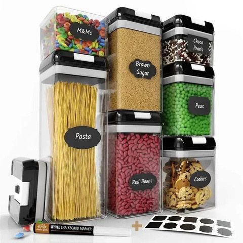 Набір контейнерів для їжі FOOD Storage Container Set на клямках із ущільнювачем із 7 предметів 581742 фото