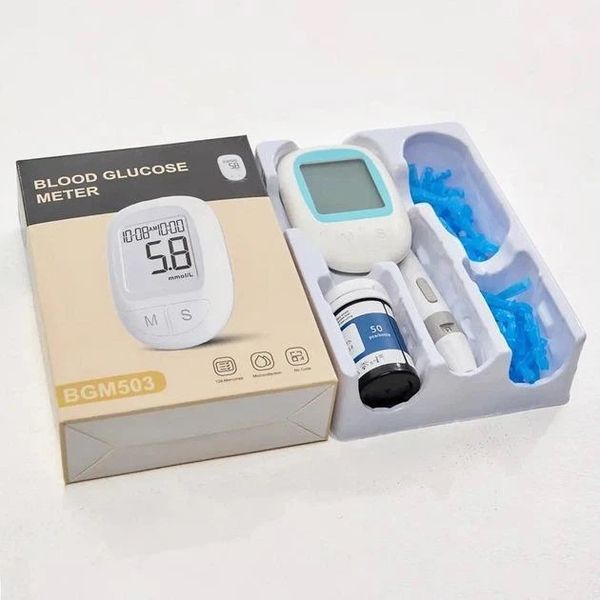 Глюкометр електронний Blood Glucose Meter BGM503 вимірювач рівня цукру в крові портативний 874518 фото