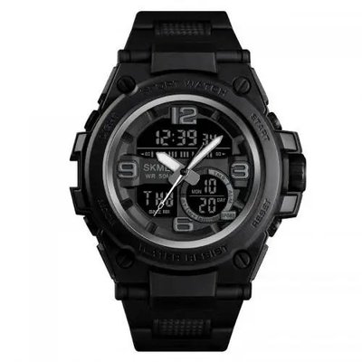 Годинник наручний чоловічий SKMEI 1452BK BLACK, водонепроникний чоловічий годинник. Колір: чорний 340305 фото