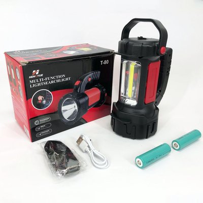 Ручний акумуляторний ліхтар T80C-5W+COB (white/red) із функцією Power Bank. Колір: червоний 301945 фото