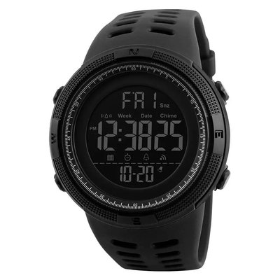 Годинник наручний чоловічий SKMEI 1251BK ALL BLACK, фірмовий спортивний годинник. Колір: чорний 338049 фото