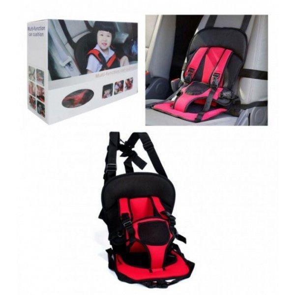 Детское бескаркасное автокресло Multi Function Car Cushion до 12 лет. Цвет: красный 129067 фото