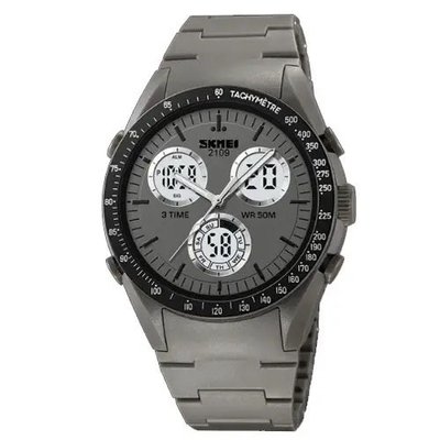 Годинник наручний чоловічий SKMEI 2109GY, годинник протиударний, оригінальний чоловічий годинник 424962 фото