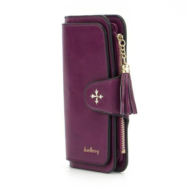 Клатч портмоне гаманець Baellerry N2341, маленький жіночий гаманець, компактний гаманець. Колір: фіолетовий 300046 фото