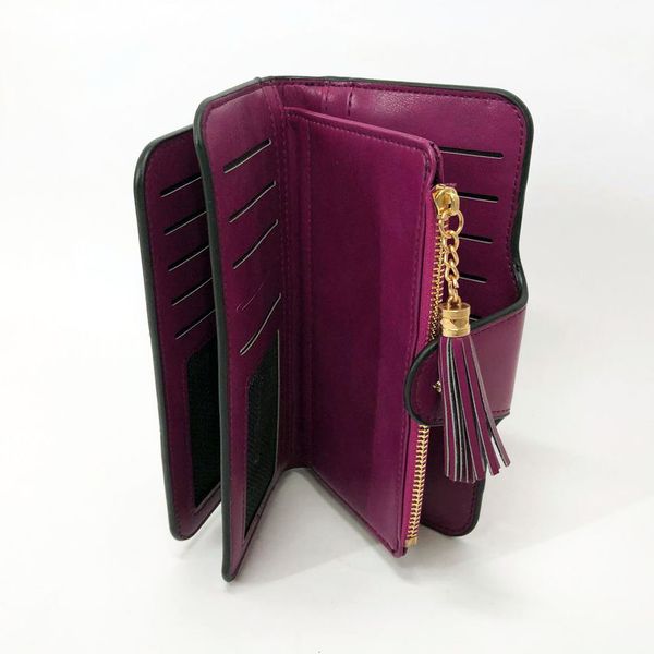 Клатч портмоне гаманець Baellerry N2341, маленький жіночий гаманець, компактний гаманець. Колір: фіолетовий 300046 фото