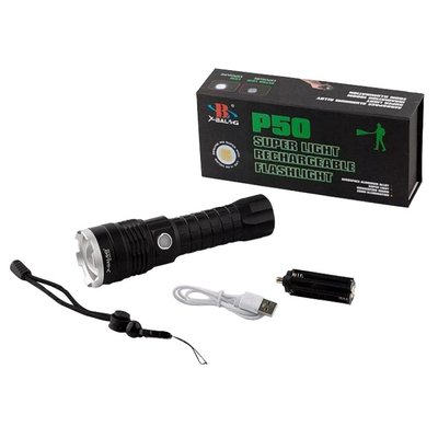 Ліхтар акумуляторний X-Balog BL-A72-P50, ручний ліхтарик із зумом 5 режимів 71350 фото