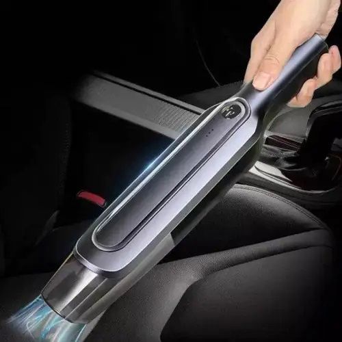 Пылесос для авто Car vacuum cleaner с аккумулятором, автомобильный пылесос беспроводной. Цвет: черный 137085 фото