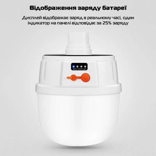 Аккумуляторная кемпинговая LED лампа светильник JD-2022 с солнечной панелью 124984 фото