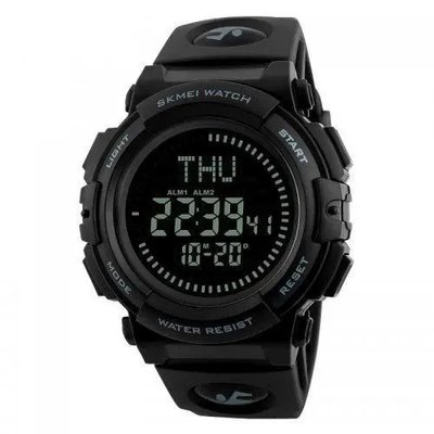 Годинник наручний чоловічий SKMEI 1290BK з компасом, наручний годинник для військових. Колір: чорний 339843 фото