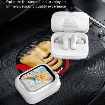 Навушники бездротові LX-10 TWS Earbuds з LED дисплеєм, Bluetooth гарнітури, Вакуумні навушники. Колір: білий 596149 фото