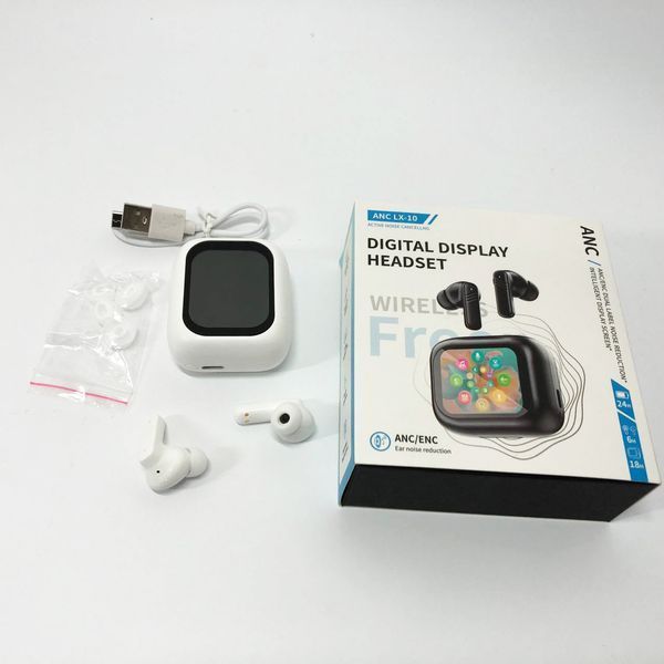 Навушники бездротові LX-10 TWS Earbuds з LED дисплеєм, Bluetooth гарнітури, Вакуумні навушники. Колір: білий 596149 фото