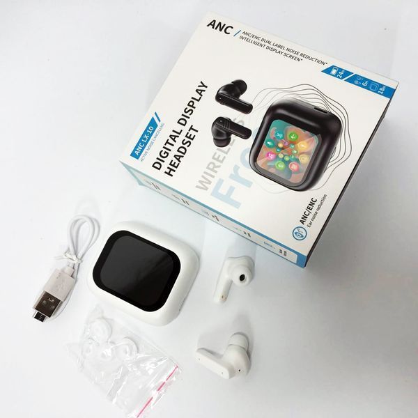 Навушники бездротові LX-10 TWS Earbuds з LED дисплеєм, Bluetooth гарнітури, Вакуумні навушники. Колір: білий 596149 фото