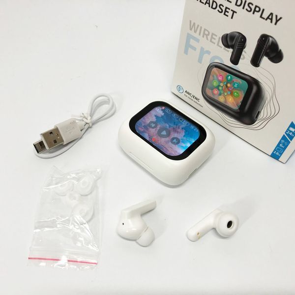 Навушники бездротові LX-10 TWS Earbuds з LED дисплеєм, Bluetooth гарнітури, Вакуумні навушники. Колір: білий 596149 фото