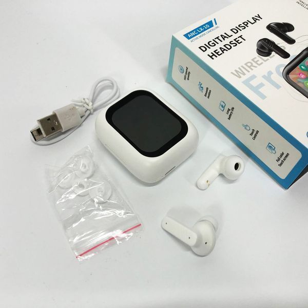 Навушники бездротові LX-10 TWS Earbuds з LED дисплеєм, Bluetooth гарнітури, Вакуумні навушники. Колір: білий 596149 фото