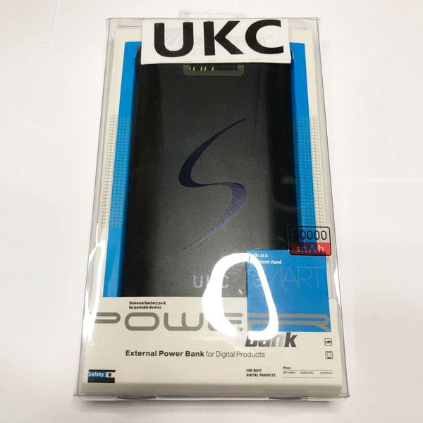 Портативная мобильная зарядка Power Bank 30000/9600mAh UKC. Цвет: черный 62097 фото