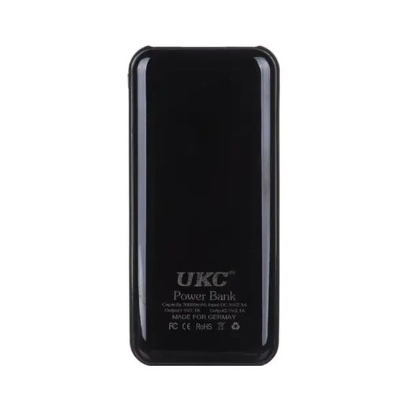 Мобільна зарядка Power Bank 30000/9600mAh UKC. Колір: чорний 62097 фото