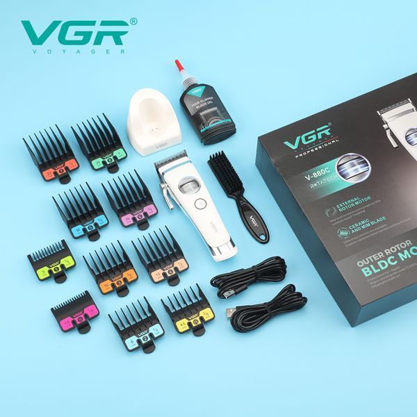 Акумуляторна машинка для стрижки VGR V-880C. Колір: білий 692073 фото