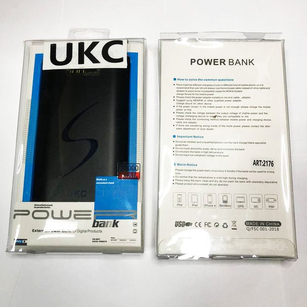 Портативная мобильная зарядка Power Bank 30000/9600mAh UKC. Цвет: черный 62097 фото