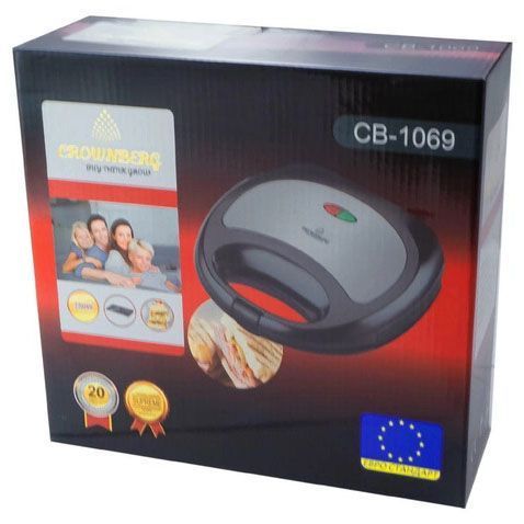 Сендвичница Crownberg CB-1069 Бутербродница 247673 фото