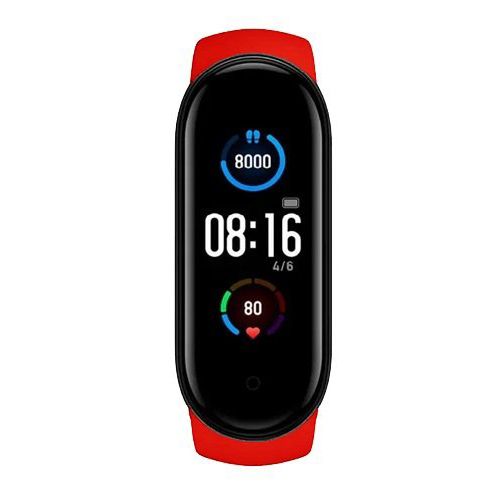 Фитнес браслет Smart Watch M5 Band Classic Black смарт часы-трекер. Цвет: красный 14063 фото