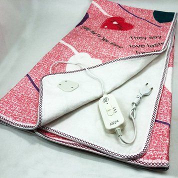 Электропростынь электрическая простынь с подогревом Electric Blanket 150х120см сердечка 517055 фото
