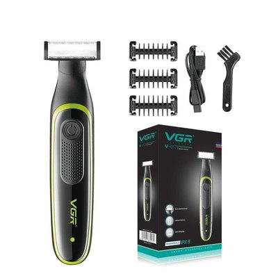 Мужской аккумуляторный триммер для бороды и усов VGR V-017 станок для влажного и сухого бритья 341911 фото