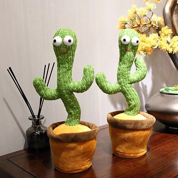 Танцующий кактус поющий 120 песен с подсветкой Dancing Cactus TikTok игрушка Повторюшка кактус 108125 фото