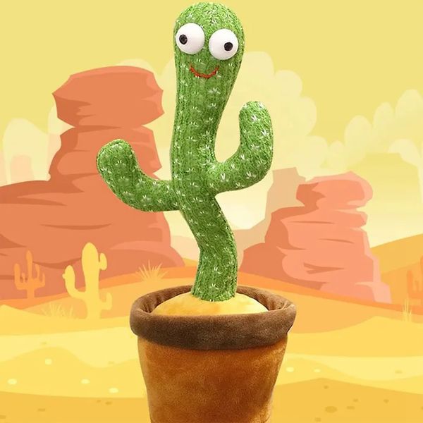 Танцующий кактус поющий 120 песен с подсветкой Dancing Cactus TikTok игрушка Повторюшка кактус 108125 фото