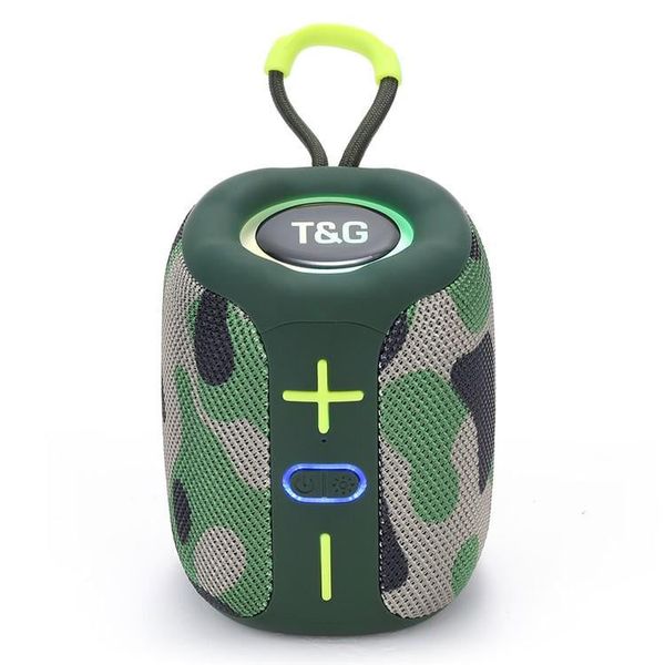 Портативная Bluetooth колонка TG658 8W с RGB подсветкой. Цвет: камуфляж 462609 фото