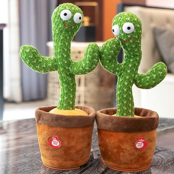 Танцующий кактус поющий 120 песен с подсветкой Dancing Cactus TikTok игрушка Повторюшка кактус 108125 фото