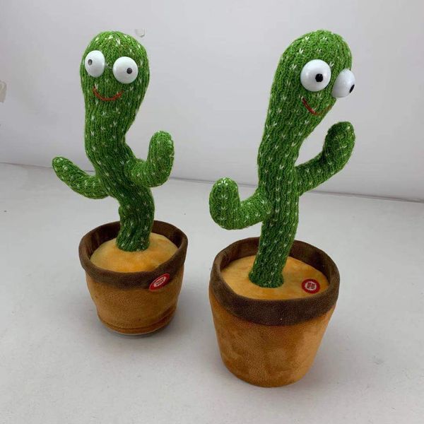 Танцующий кактус поющий 120 песен с подсветкой Dancing Cactus TikTok игрушка Повторюшка кактус 108125 фото