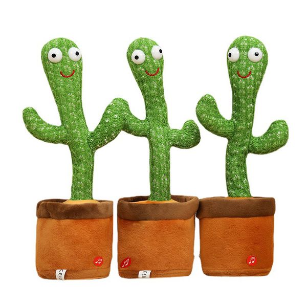 Танцующий кактус поющий 120 песен с подсветкой Dancing Cactus TikTok игрушка Повторюшка кактус 108125 фото