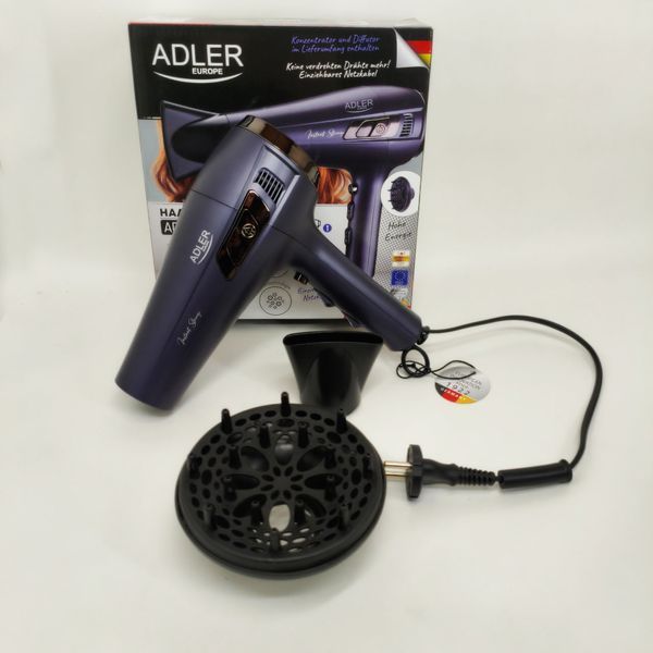 Фен с втягивающим шнуром Adler AD 2273 2400Вт 751106 фото