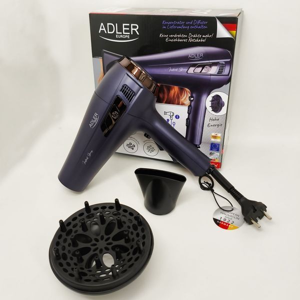 Фен с втягивающим шнуром Adler AD 2273 2400Вт 751106 фото