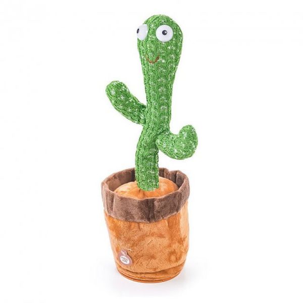 Танцующий кактус поющий 120 песен с подсветкой Dancing Cactus TikTok игрушка Повторюшка кактус 108125 фото