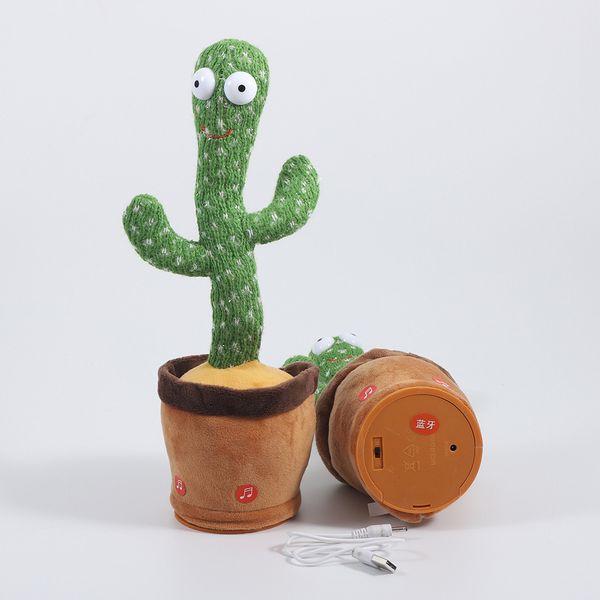 Танцующий кактус поющий 120 песен с подсветкой Dancing Cactus TikTok игрушка Повторюшка кактус 108125 фото