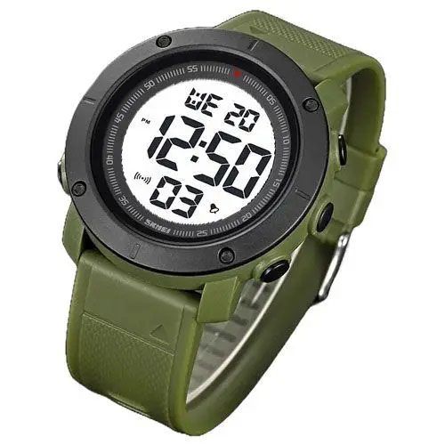 Годинник наручний чоловічий SKMEI 2122AGWT ARMY GREEN-WHITE. Колір: зелений 341292 фото