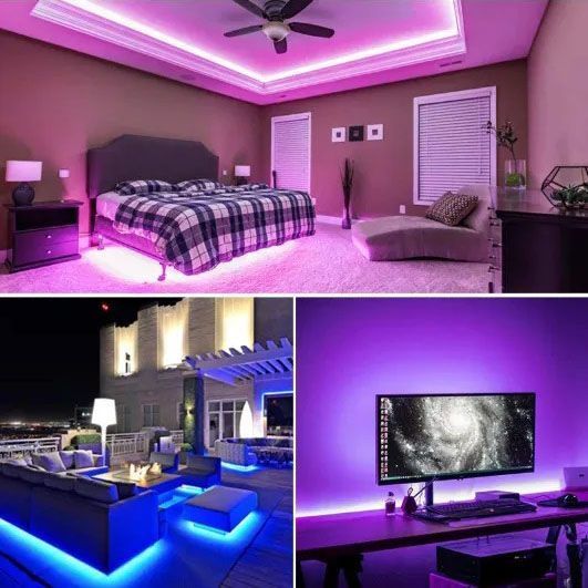 Светодиодная лента SMD 5050 RGB LED 2 м IP65 с пультом и блоком питания USB, 2м, Лента светодиодная 5050 311362 фото