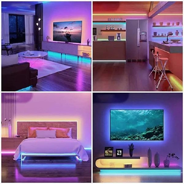 Светодиодная лента SMD 5050 RGB LED 2 м IP65 с пультом и блоком питания USB, 2м, Лента светодиодная 5050 311362 фото