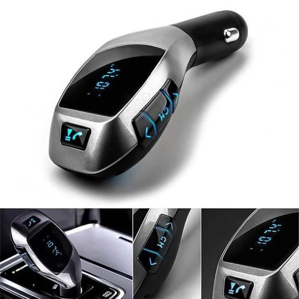 Автомобильный bluetooth fm модулятор X5 ВТ для автомагнитолы, mp3 / фм трансмиттер с дисплеем 299302 фото