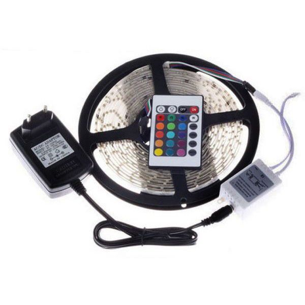 Светодиодная лента SMD 5050 RGB LED 2 м IP65 с пультом и блоком питания USB, 2м, Лента светодиодная 5050 311362 фото