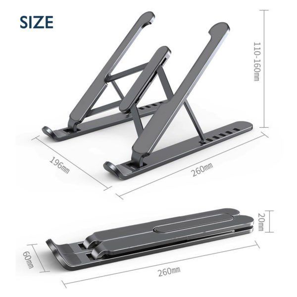 Подставка для ноутбука Multi-Position foldable bracket JC-25 8х22см. Цвет: черный 190030 фото