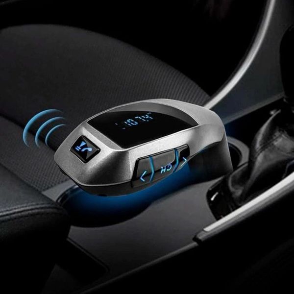 Автомобильный bluetooth fm модулятор X5 ВТ для автомагнитолы, mp3 / фм трансмиттер с дисплеем 299302 фото