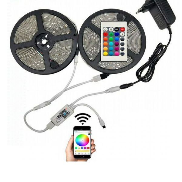 Светодиодная лента SMD 5050 RGB LED 2 м IP65 с пультом и блоком питания USB, 2м, Лента светодиодная 5050 311362 фото