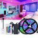 Светодиодная лента SMD 5050 RGB LED 2 м IP65 с пультом и блоком питания USB, 2м, Лента светодиодная 5050 311362 фото 38