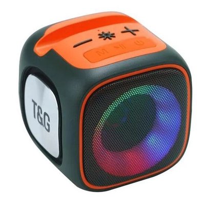 Портативная Bluetooth колонка TG359 7W с RGB подсветкой. Цвет: зеленый 460820 фото