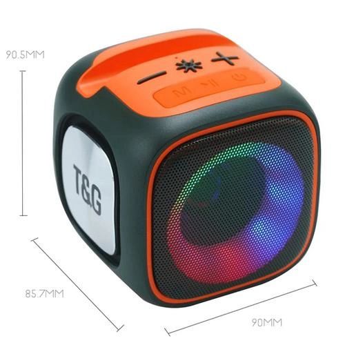 Портативная Bluetooth колонка TG359 7W с RGB подсветкой. Цвет: зеленый 460820 фото