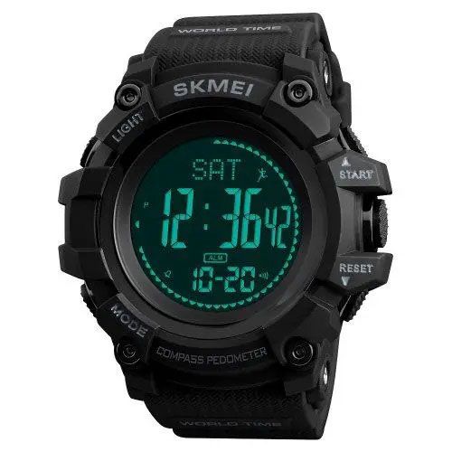 Часы наручные мужские SKMEI 1356BK BLACK, фирменные спортивные часы. Цвет: черный 339875 фото