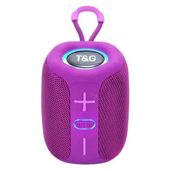 Портативна Bluetooth колонка TG658 8W з RGB підсвічуванням. Колір: фіолетовий 462611 фото